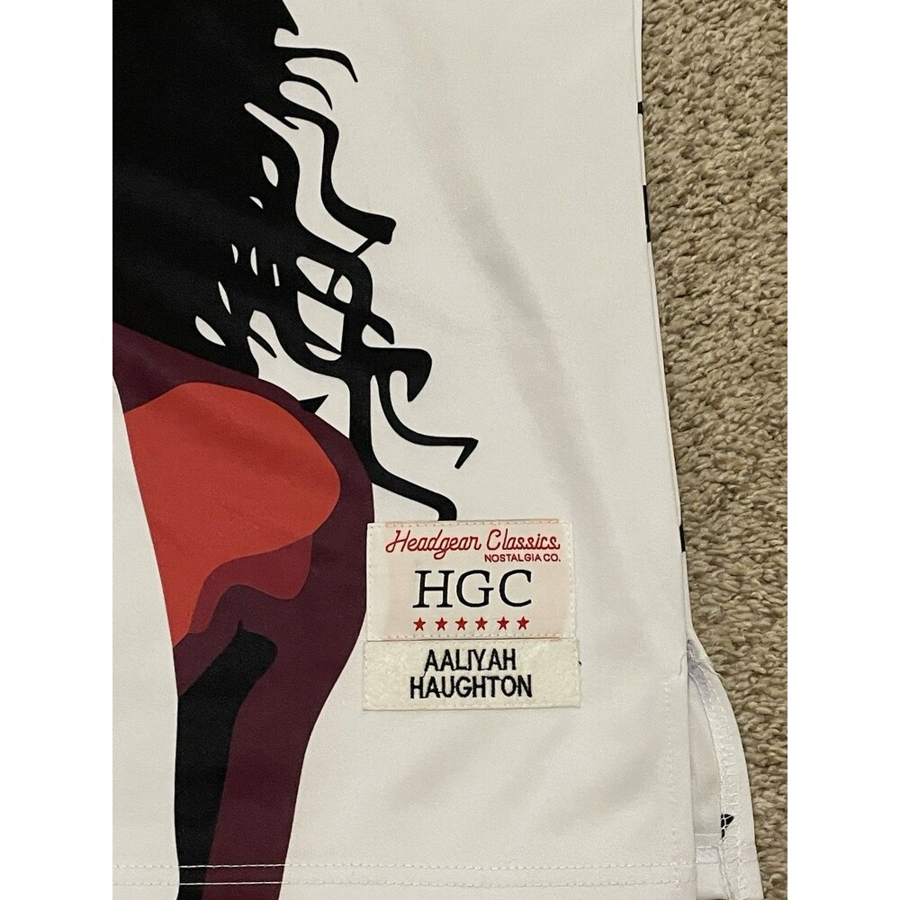 Aaliyah Basketball Shirt Mens L White Red Headgear Classics Jersey Graphic - Picture 5 of 5